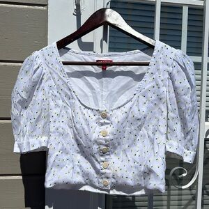 Staud | prairie short-sleeve button blouse